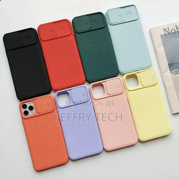 Cover for iPhone 12, 13 Max Pro With Lid Matt Sliding Camera