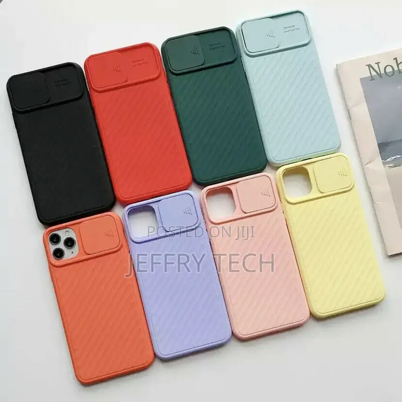 Cover for iPhone 12, 13 Max Pro With Lid Matt Sliding Camera