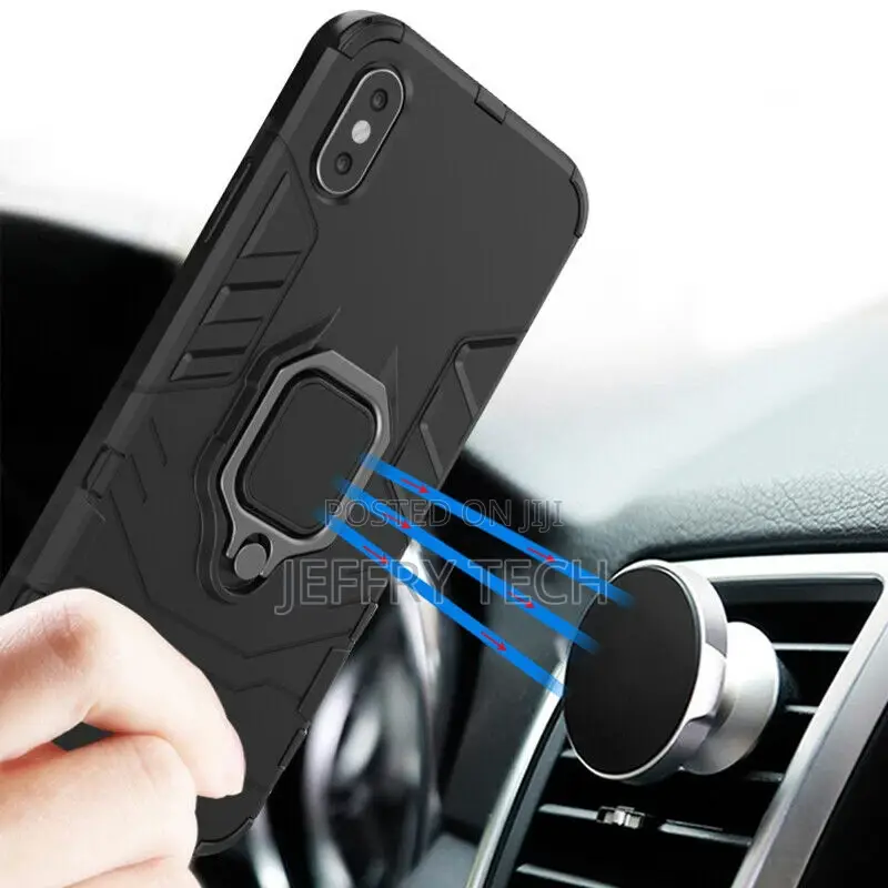 Case Cover Magnetic Ring + Tempered Glass iPhone 7 8 Se 2022