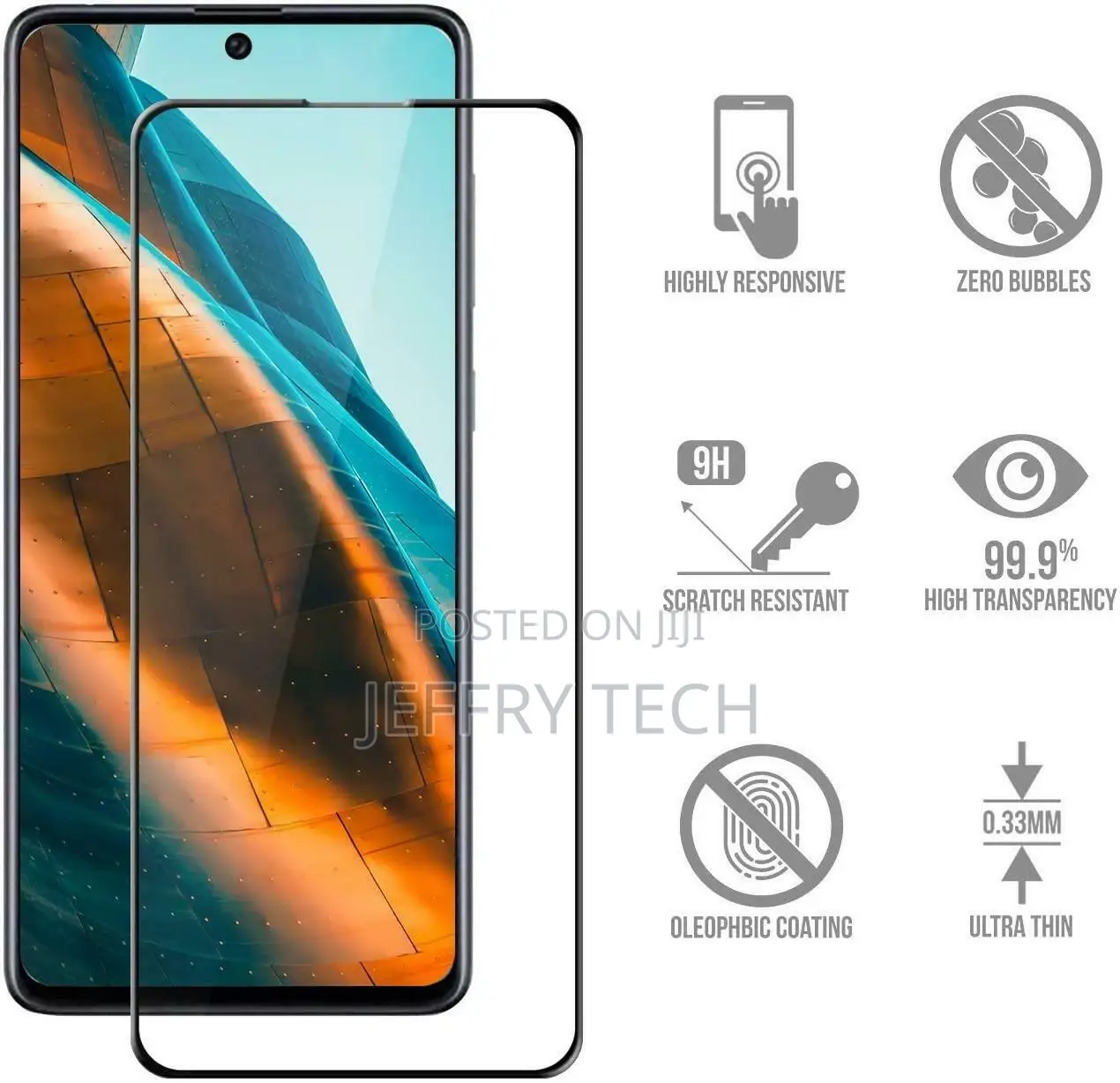 Samsung Galaxy A71 3D Curved Full Cover Tempered Glass Prote