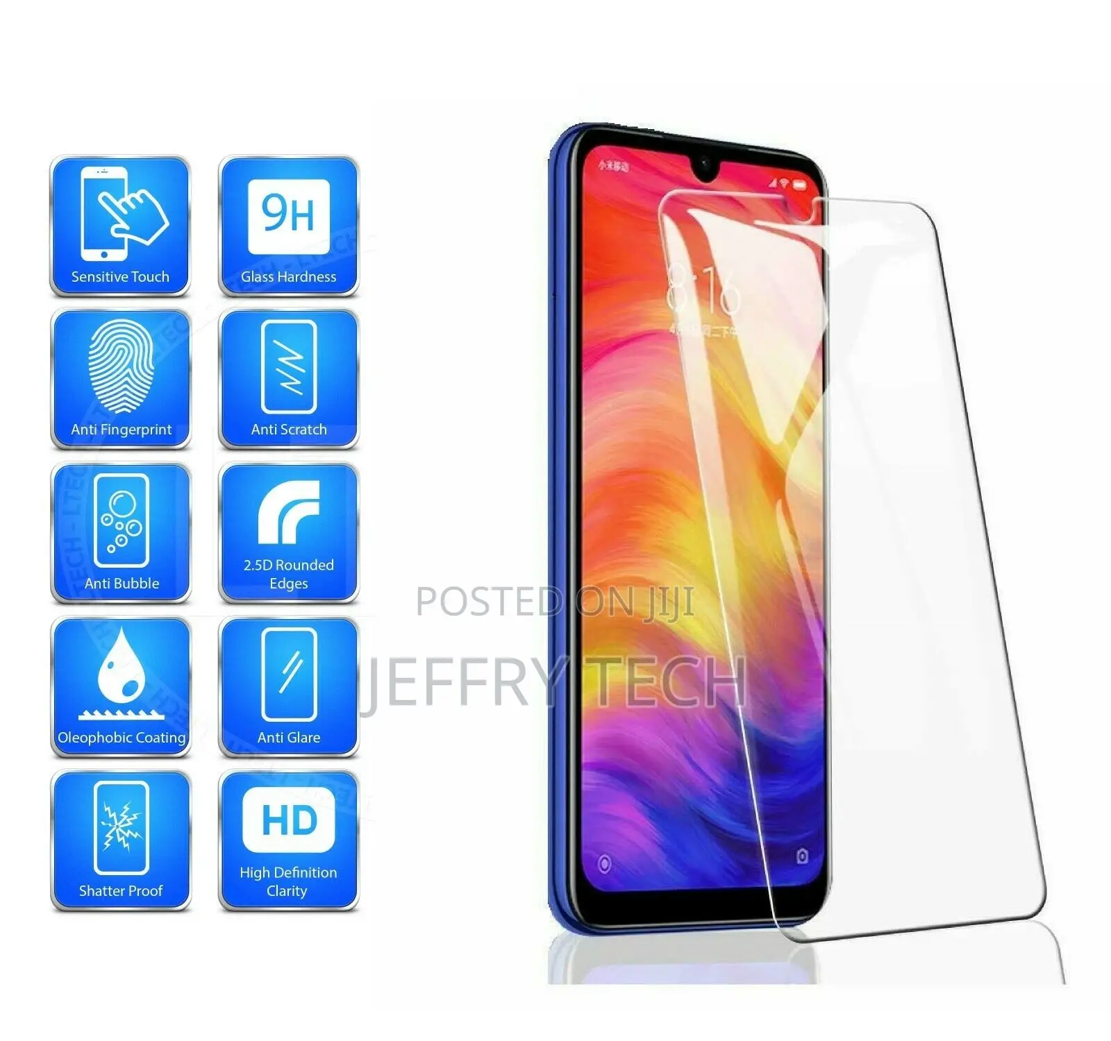 Tempered Glass Film for Huawei Y6 2019/Y6s 2019 Display Prot