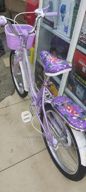 Girls Bike Purple Colour With Front Basket and Rear Sit