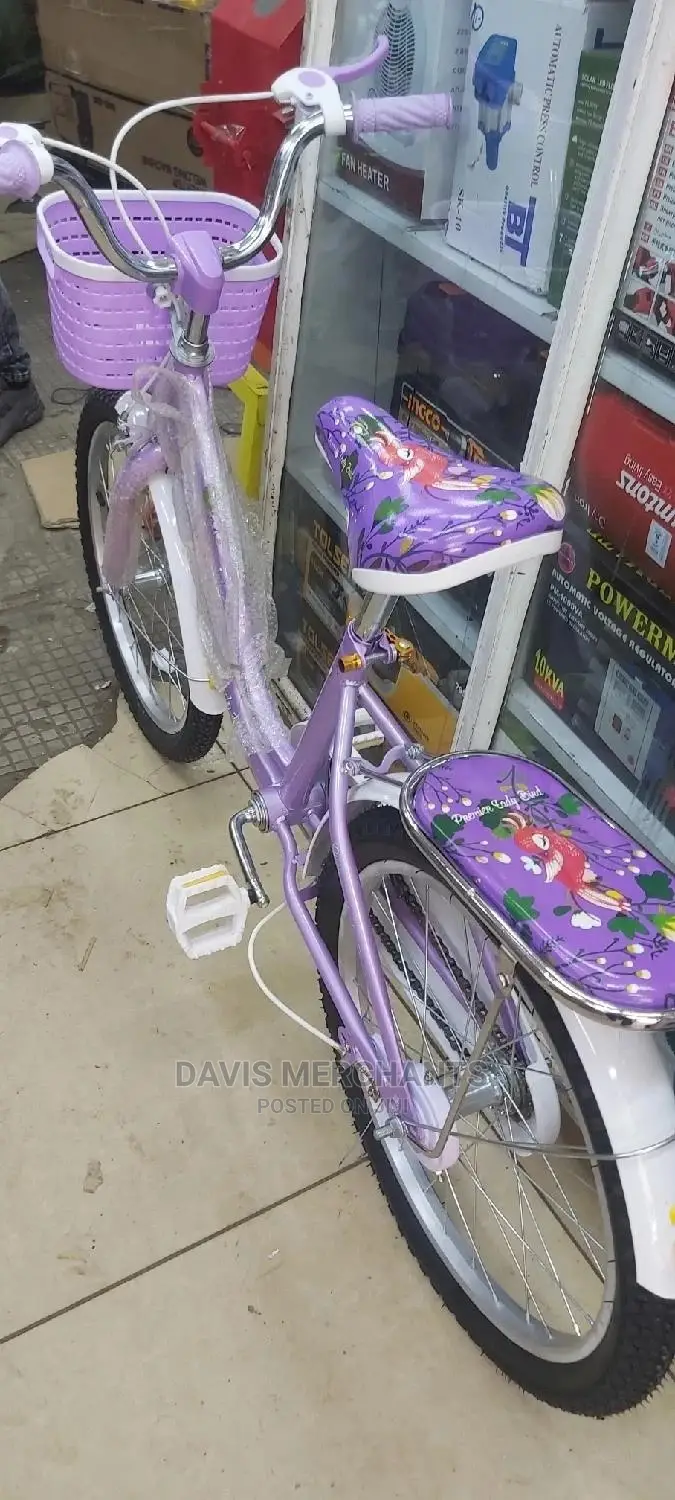 Girls Bike Purple Colour With Front Basket and Rear Sit