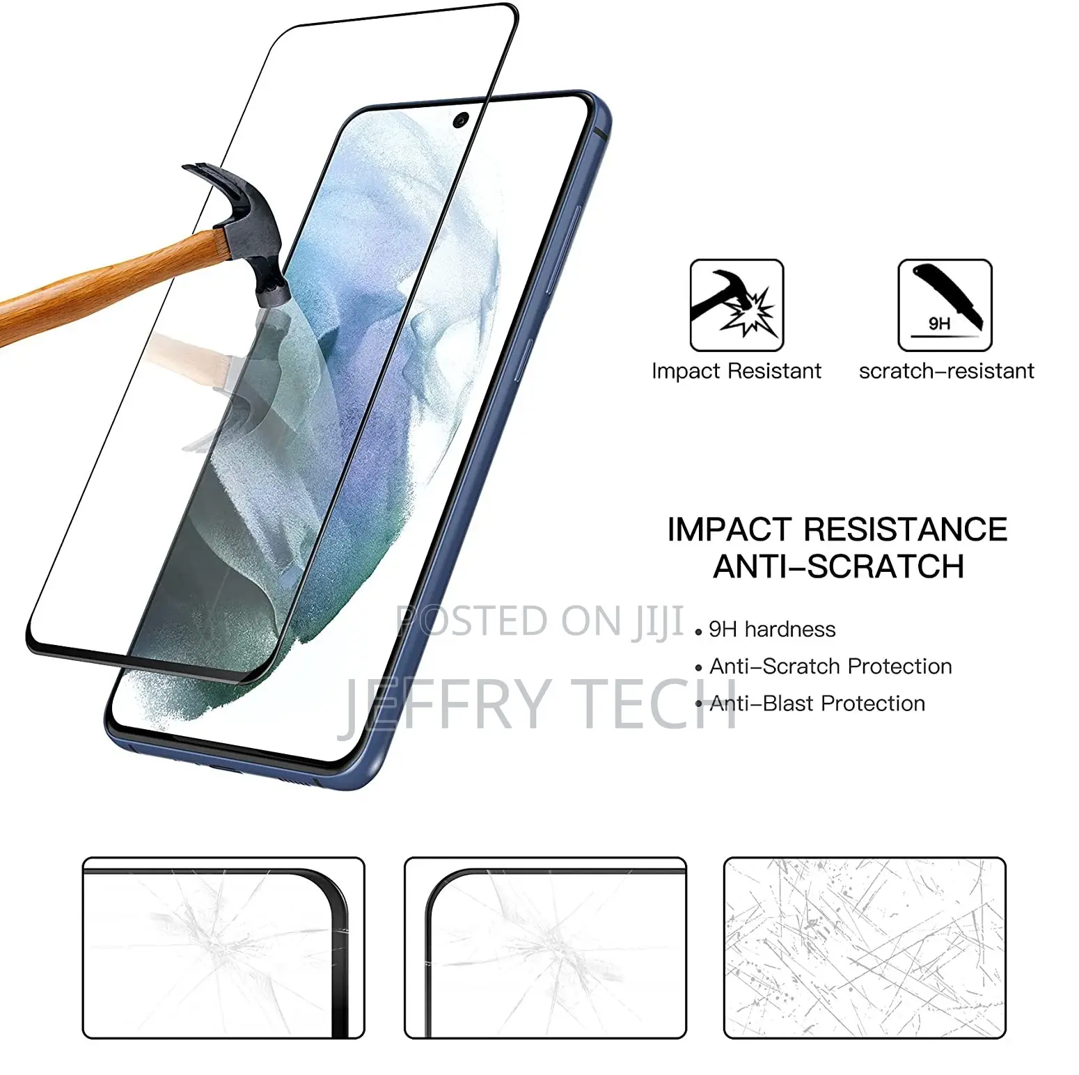 Samsung Galaxy S21 FE Tempered Glass Screen Protector Full C
