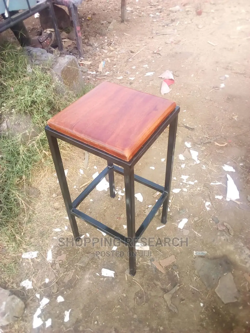 Laboratory Bar Stools With Mahogany Top