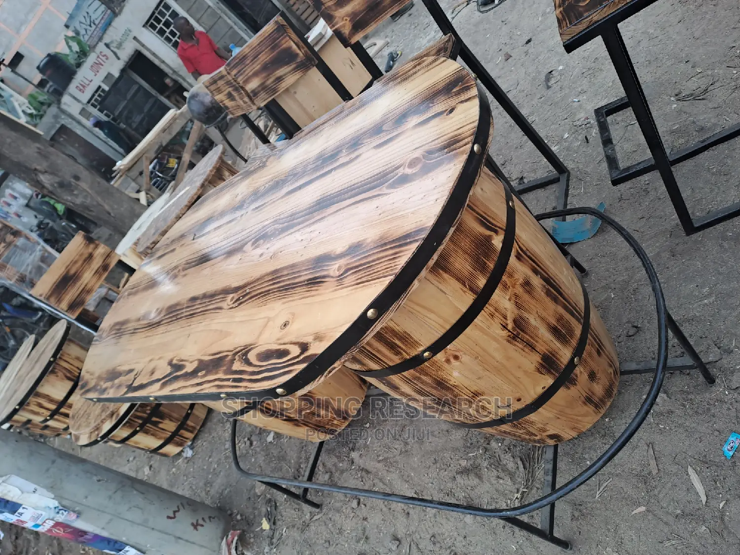 Wooden Barrels Double Combined