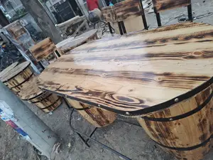 Wooden Barrels Double Combined