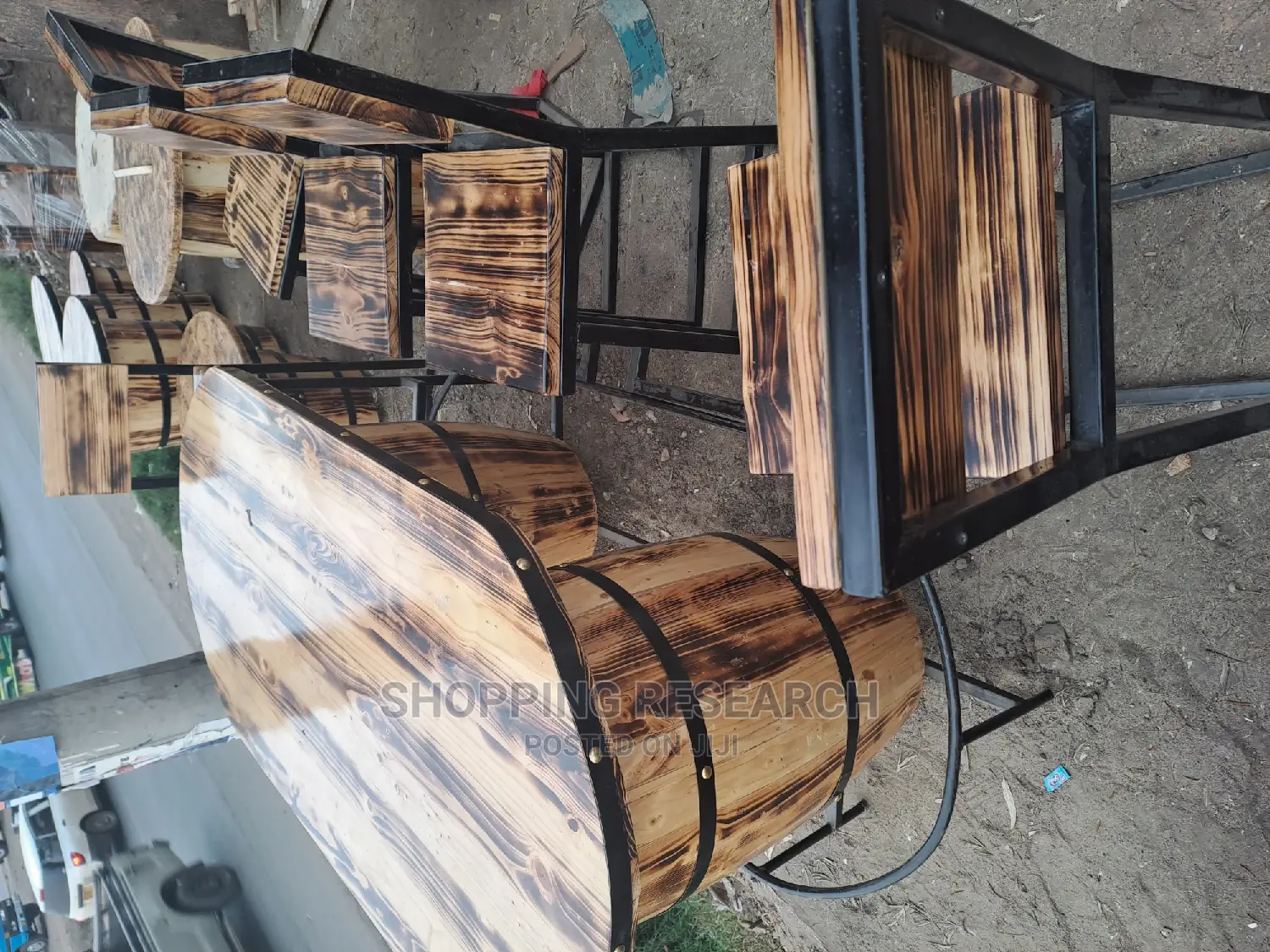 Wooden Barrels Double Combined