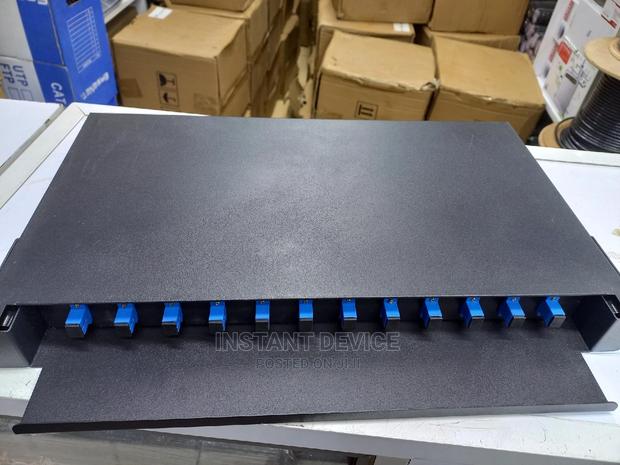 12 Port Simplex Patch Panel Loaded - main view