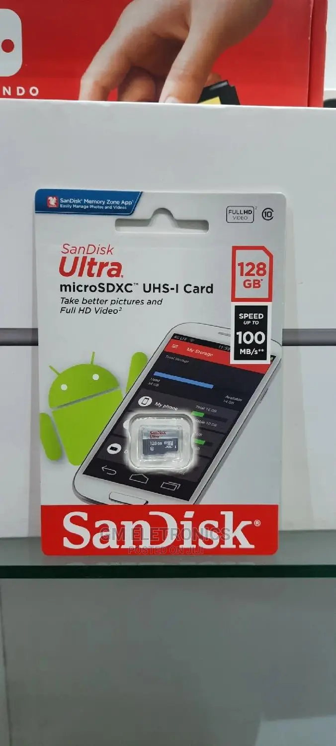 128GB Sandisk Memory Card.