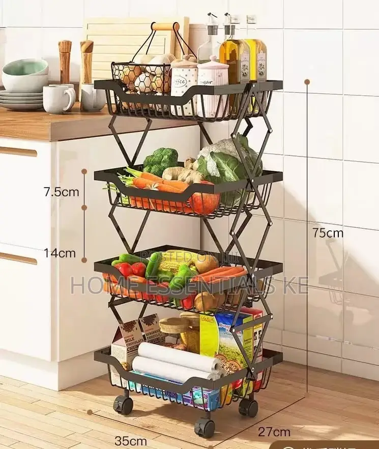 Foldable/Collapsible Multipurpose Storage Rack