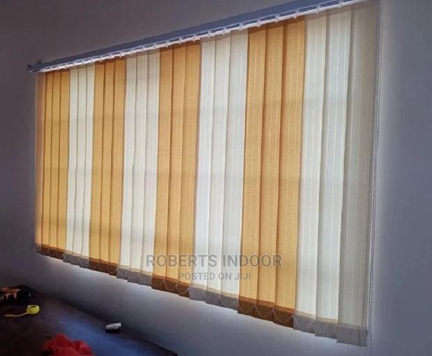 Yellow and White Vertical Window Blinds - thumbnail 3