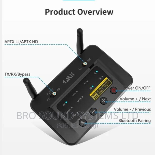 Bluetooth 5.0 Audio Transmitter Receiver Ankbit 1mii B03 Pro - thumbnail 2