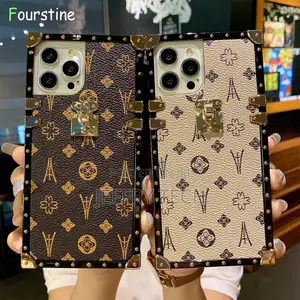 Square Leather Case for iPhone 13 12 11 Pro Max XS XR 8 7 6