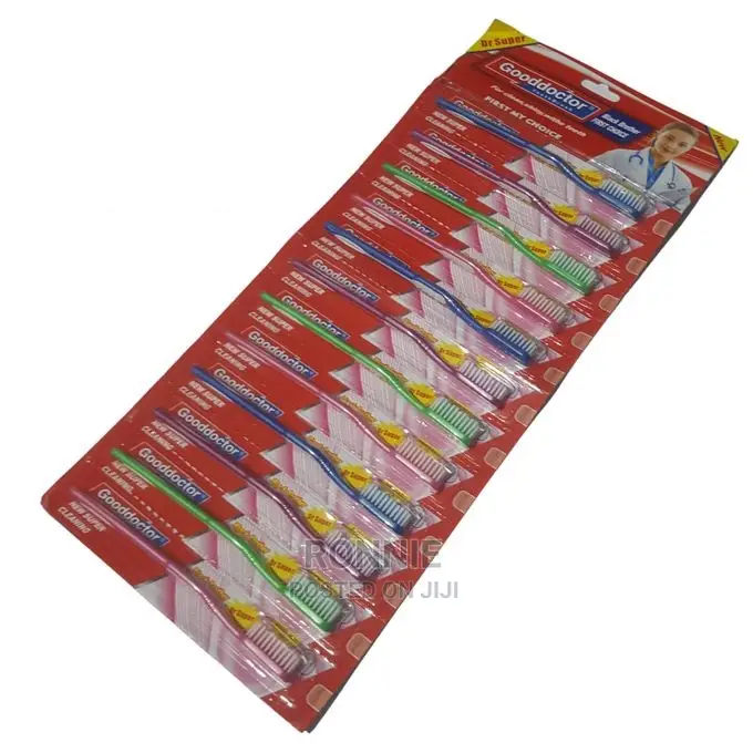 Adult Medical 12pcs Toothbrushes Double Action