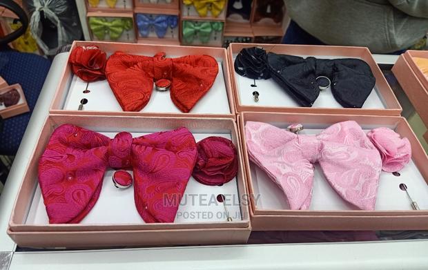 Royal Blue Hot Pink Butterfly Bowties Sets