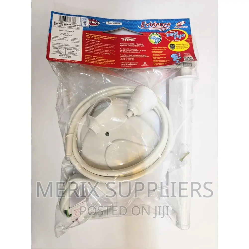 FAME Evidence 4T Instant Shower Head in Nairobi Central Plumbing