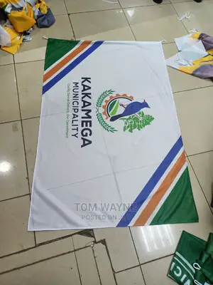 Flags With Company or County LOGO