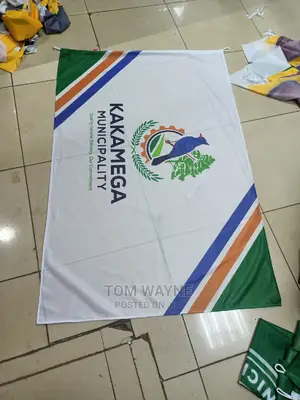 Flags With Company or County LOGO