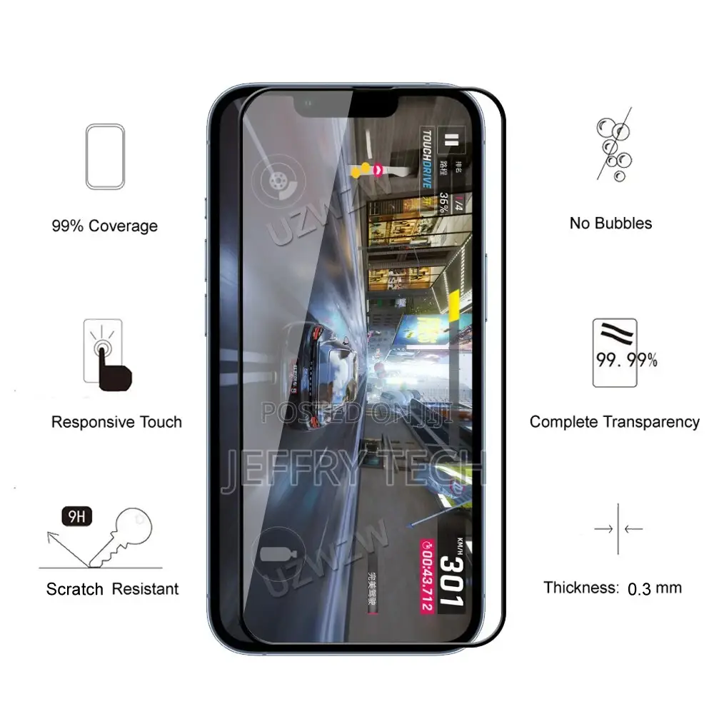 Screen Protectors for iPhone 13 12 Mini Pro Max Full Coverag