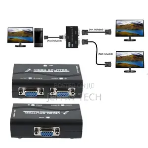 1 PC to 2 Monitor 1 to 2 Split Screen VGA Splitter Video Spl