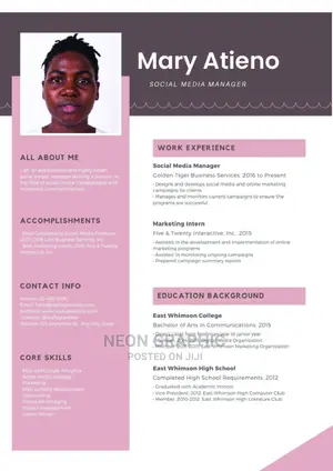 Professional Resume / Cv Writing