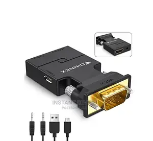 Male VGA in Female HDMI 1080p Adapter Converter With Audio