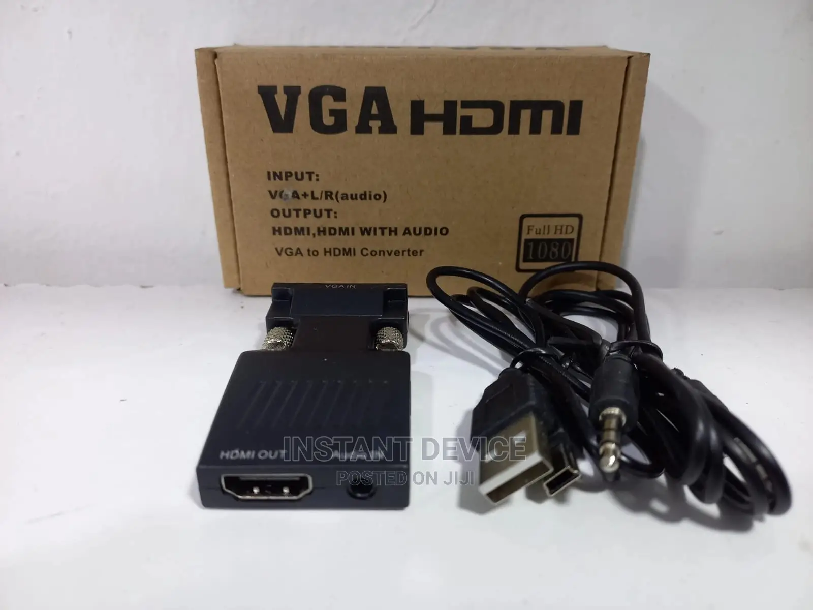 Male VGA in Female HDMI 1080p Adapter Converter With Audio