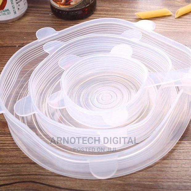 6 Pcs Silicone Food Covers - thumbnail 4