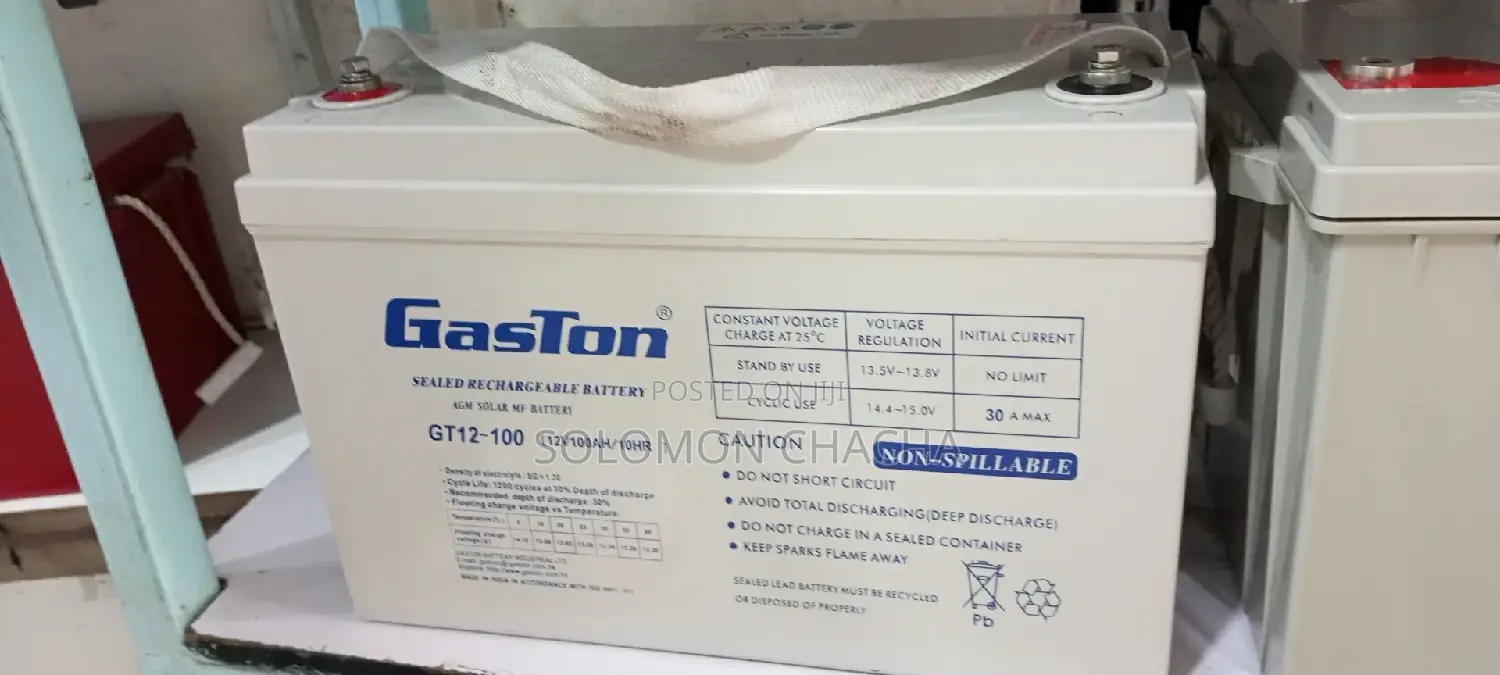 Gaston 100ah/10hr Back Up Battery