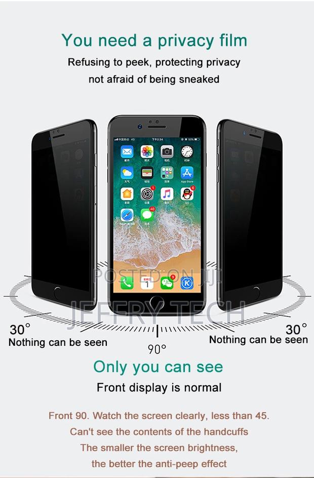 Anti-Peeping Tempered Glass for iPhone 12 11 Pro Max 12mini - thumbnail 3
