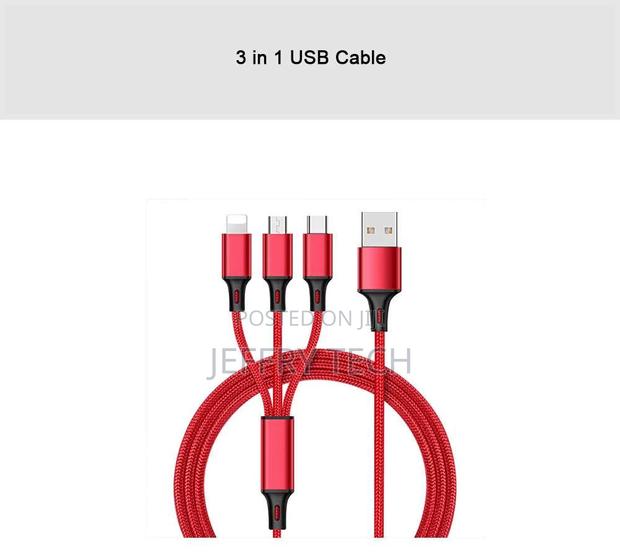 3 in 1 USB Cable Fast Charging Cable USB Type C Cable for Ip - main view