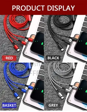 3 in 1 USB Cable Fast Charging Cable USB Type C Cable for Ip