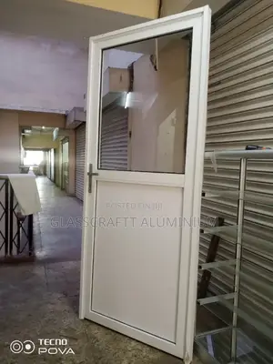 Plain White Aluminum Door