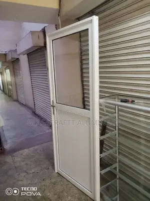 Plain White Aluminum Door