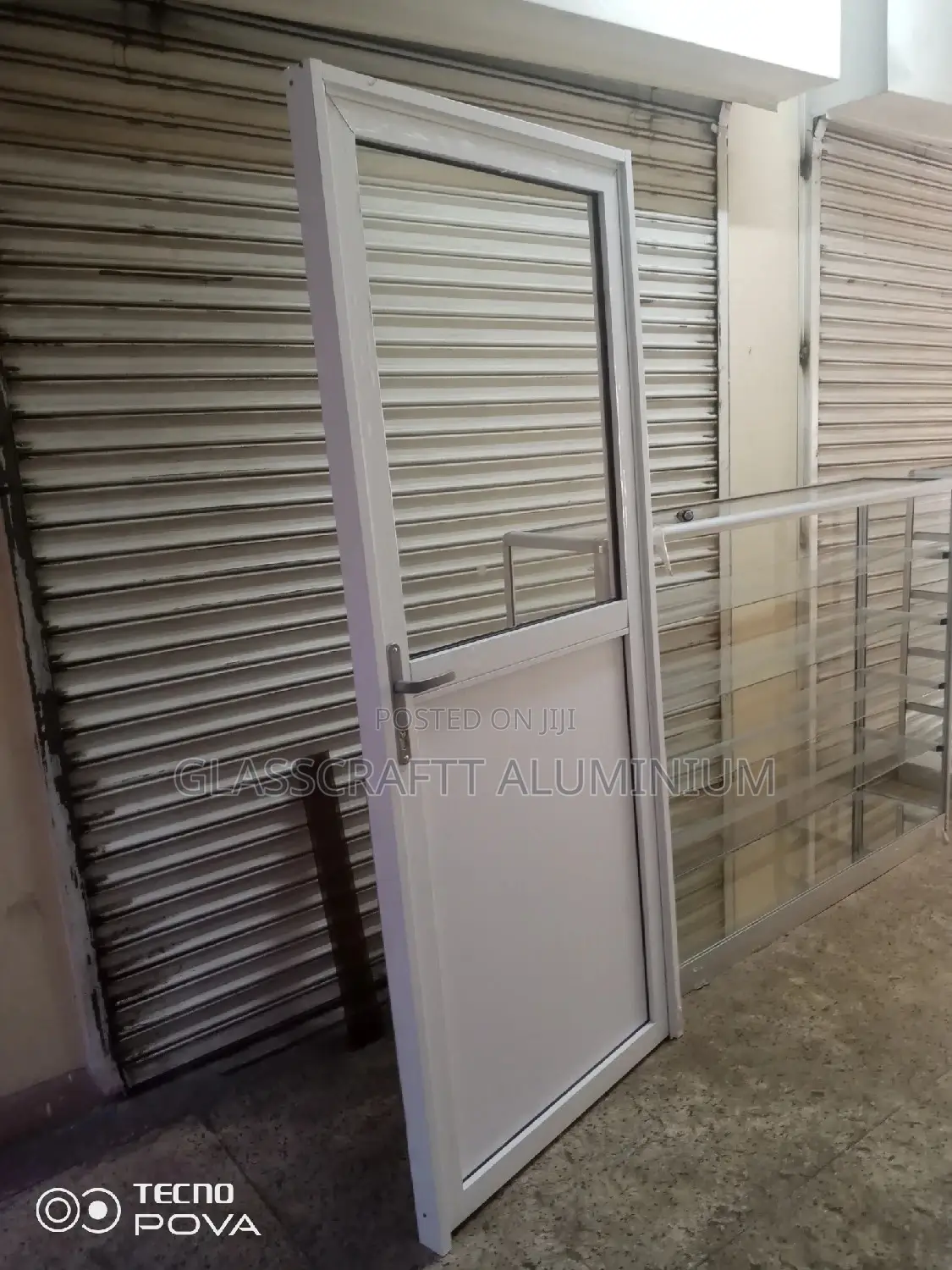 Plain White Aluminum Door