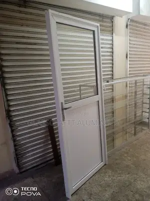 Plain White Aluminum Door