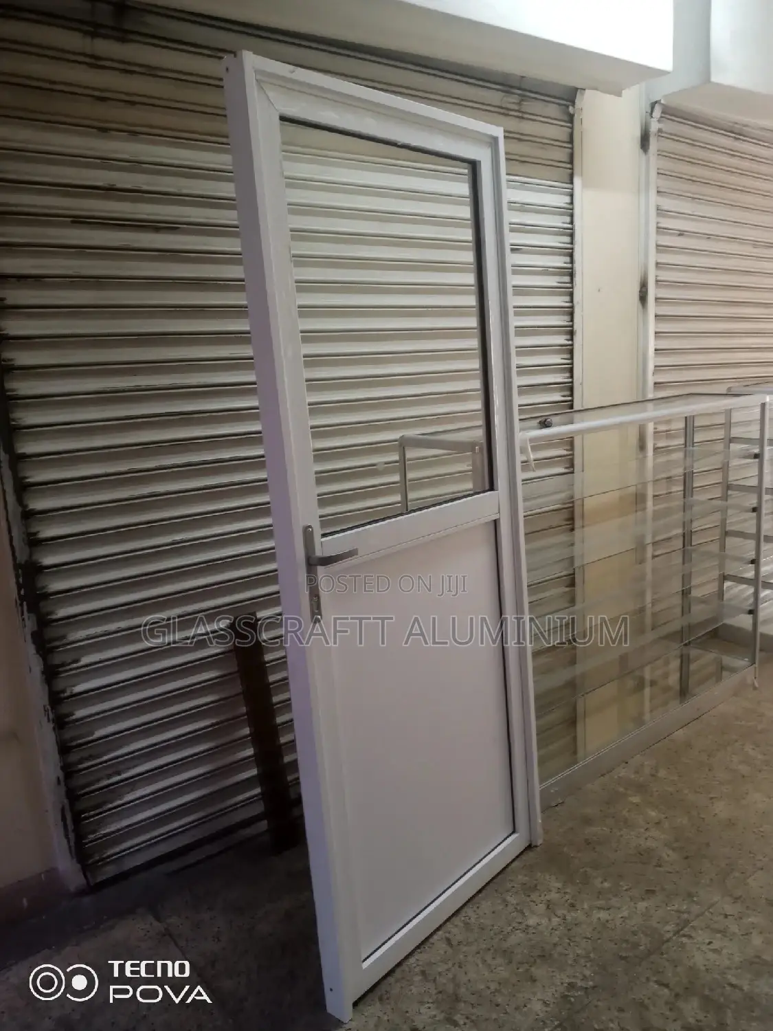 Plain White Aluminum Door