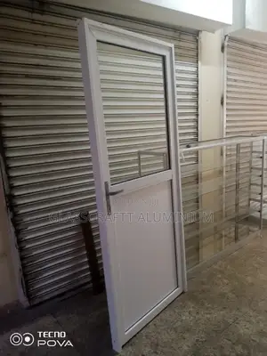 Plain White Aluminum Door