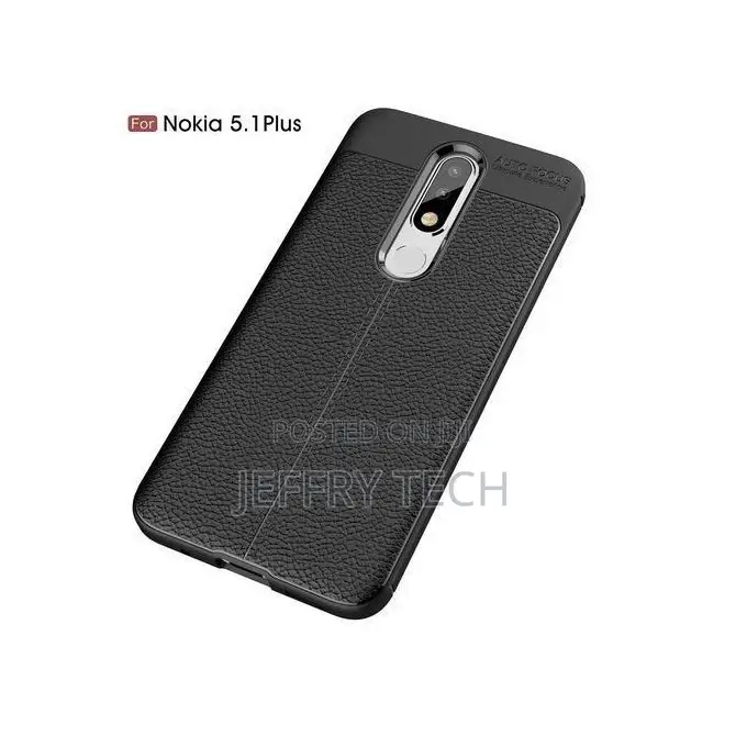 Nokia 5.1 Plus/X5 Silicone Case Back Cover - Black