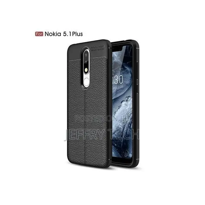 Nokia 5.1 Plus/X5 Silicone Case Back Cover - Black