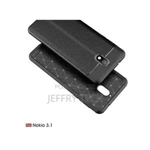 Nokia 3.1 Silicone Case, Litchi Pattern TPU Anti-Knock Phone