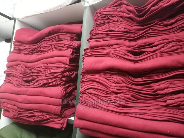 Maroon Cotton Plain T-Shirts - main view