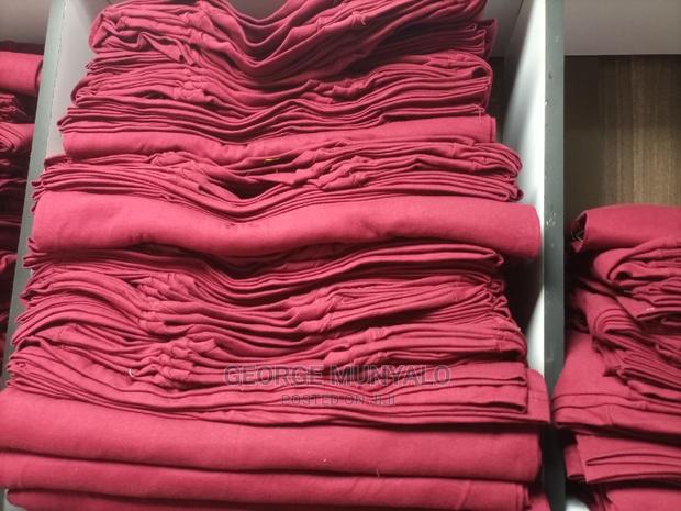 Maroon Cotton Plain T-Shirts - thumbnail 3