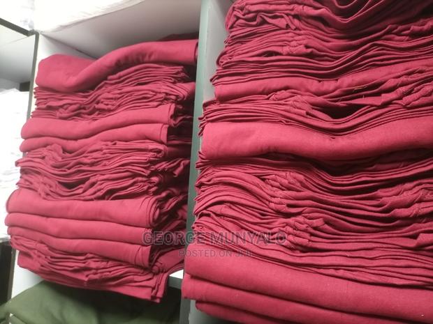 Maroon Cotton Plain T-Shirts - thumbnail 4