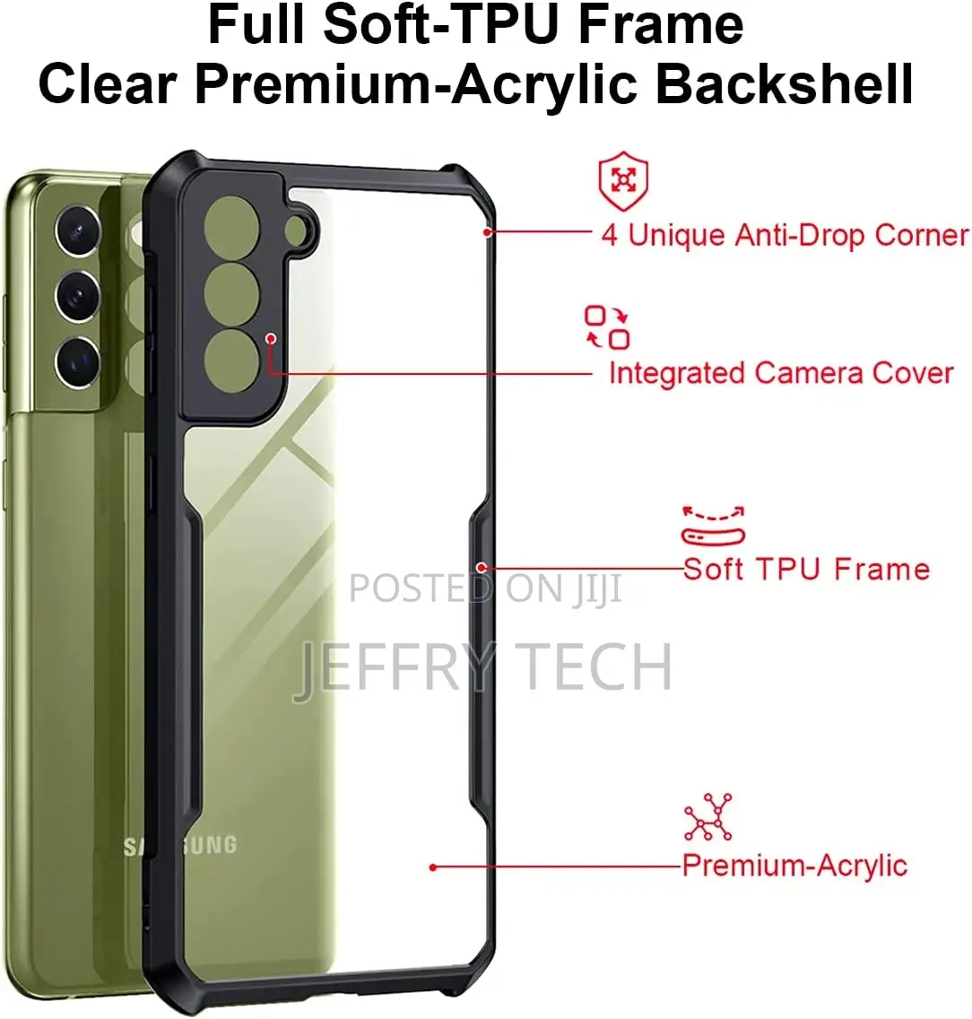 Xundd Case for Samsung Galaxy S21 FE 5G With Integrated Came