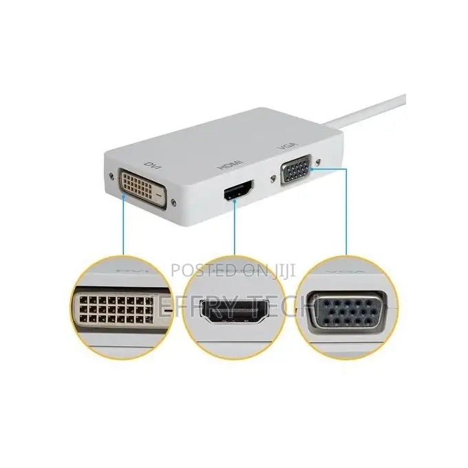 3in1 Mini Displayport to HDMI DVI VGA Convertor Cables Adap