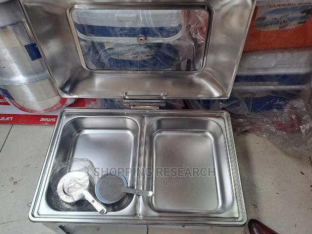 Rectangular Roll-top Chaffing Dish With Glass-stainless Stee - thumbnail 5