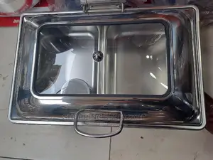 Rectangular Roll-top Chaffing Dish With Glass-stainless Stee