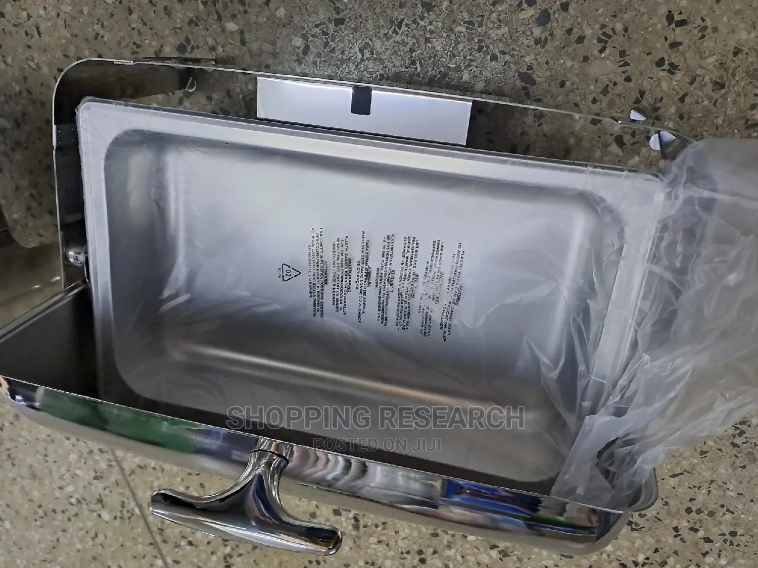 Roll-Top Chaffing Dish Rectangular With No Glass-Stainless
